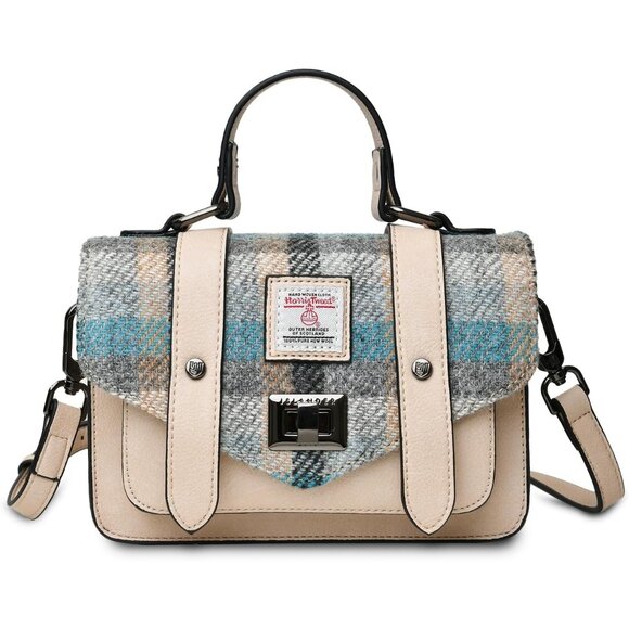 Handbags - Harris Tweed Mini Satchel Woman's Islander Tartan Small Structured Bag